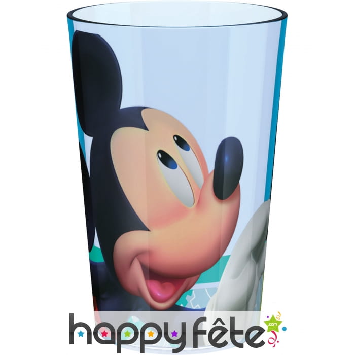 Verre transparent Mickey Mouse en plastique