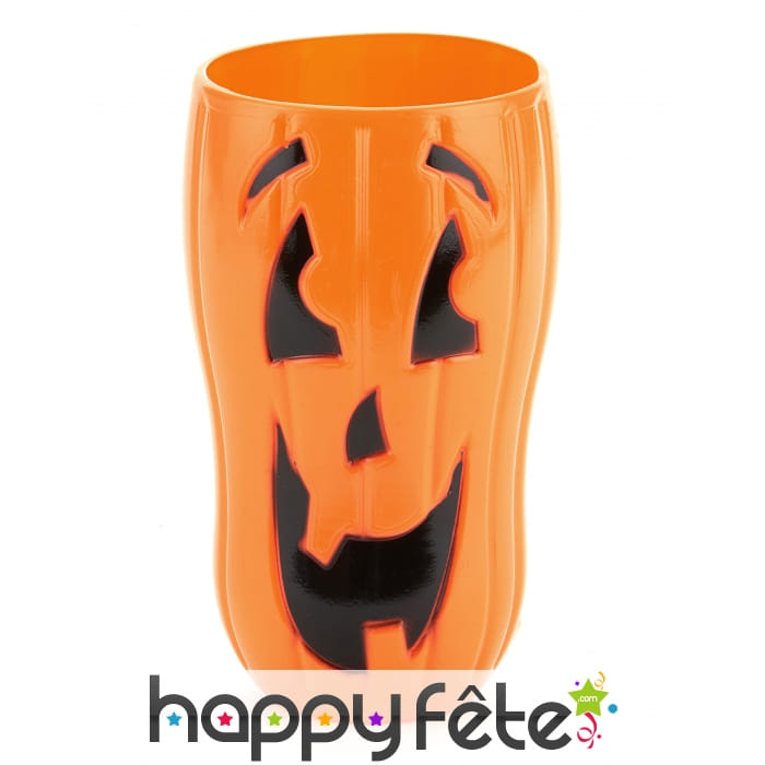 Verre visage citrouille de 15cm