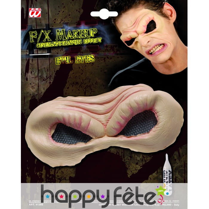 Yeux de demon avec peau en latex