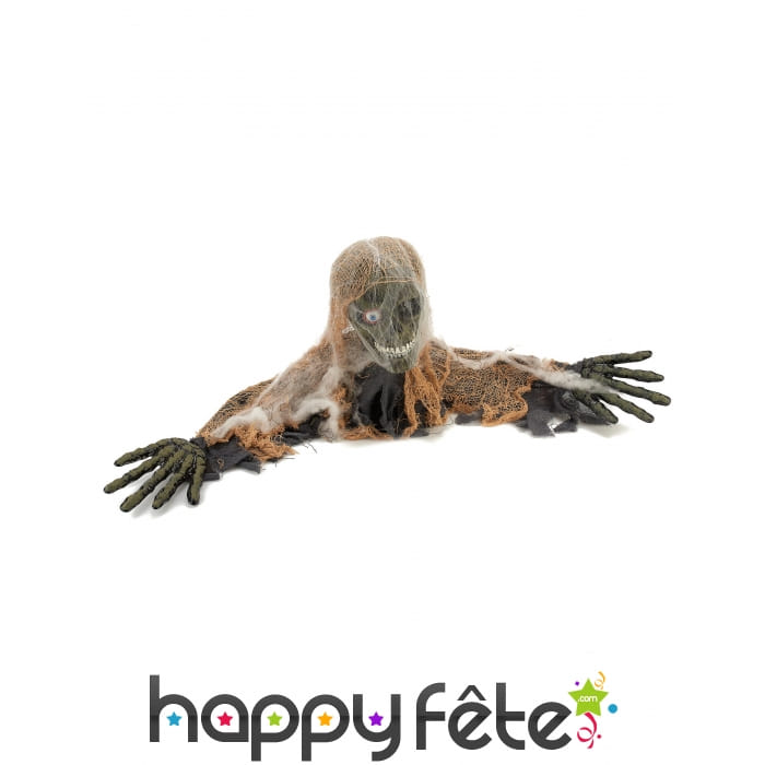 Zombie animé qui sort de terre, 32x120cm