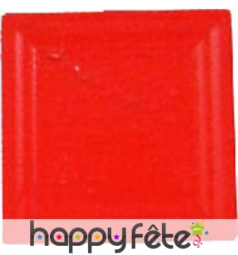 12 assiettes carrées rouges