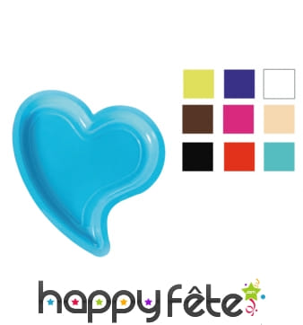 12 assiettes en forme de coeur