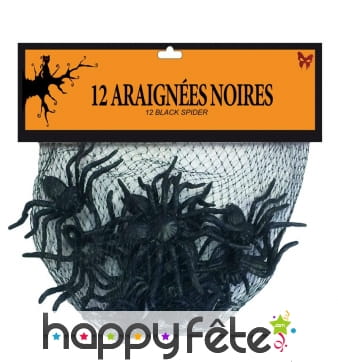 12 araignées noires