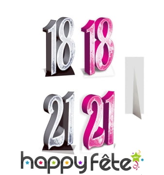18 ans ou 21 ans géant, en carton plat