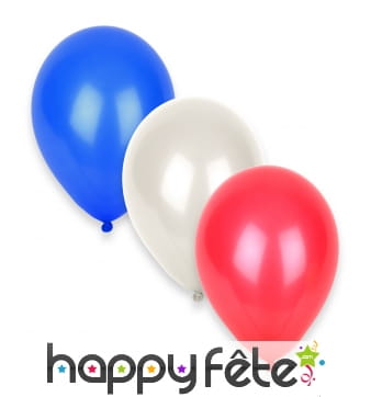 12 Ballons aux couleurs de la France