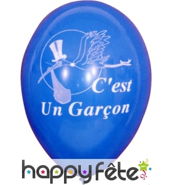 10 ballons bleus naissance garçon