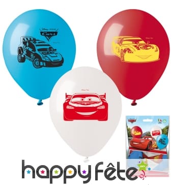 10 ballons Cars