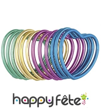12 Bracelets en forme de coeur