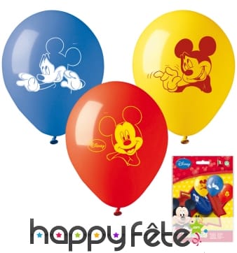 10 ballons Mickey Mouse