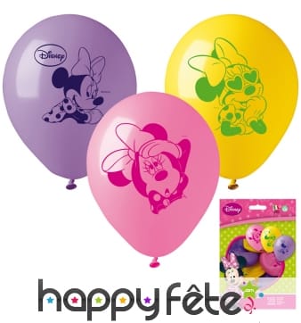 10 Ballons Minnie Mouse