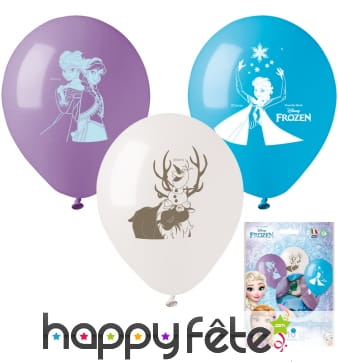 10 ballons reine des neiges