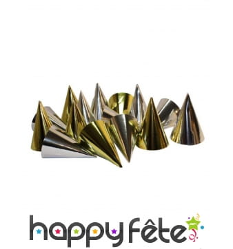 100 Chapeaux cotillons pointus or et argent
