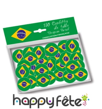 150 confettis de table drapeau bresil