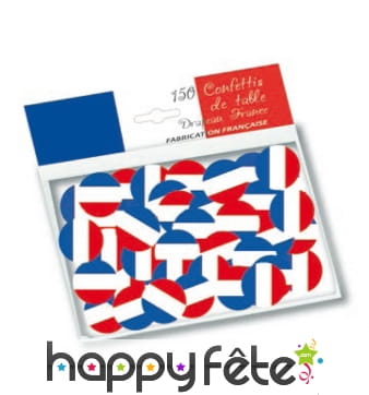 150 confettis de table drapeau France