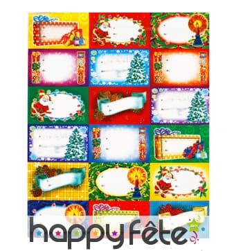 18 étiquettes à cadeaux de Noël
