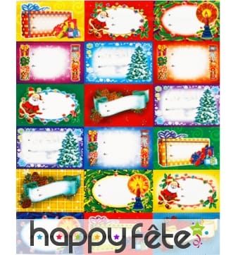 18 etiquettes pour cadeau de noel