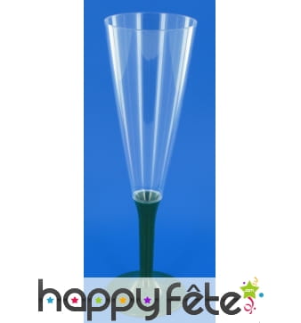 10 flutes a champagne pied vert