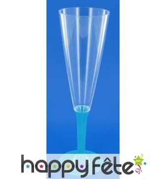 10 flutes à champagne turquoise