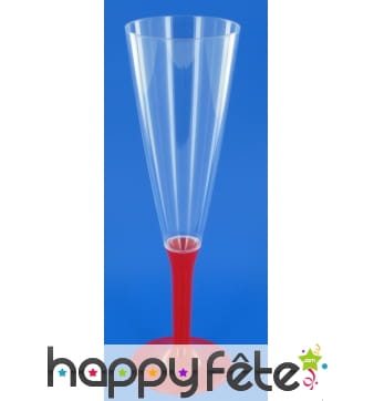 10 flutes à mousseux rouge