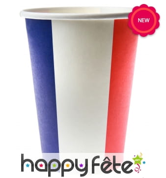 10 Gobelets Bleu Blanc Rouge