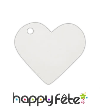 10 marque place coeur blanc