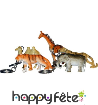 12 porte clefs animaux sauvages