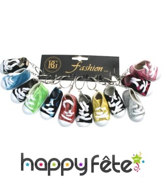 12 porte clefs basket paillettes