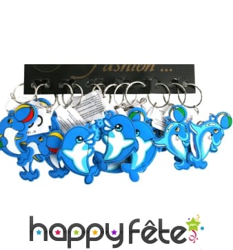 12 porte clefs dauphin en mousse