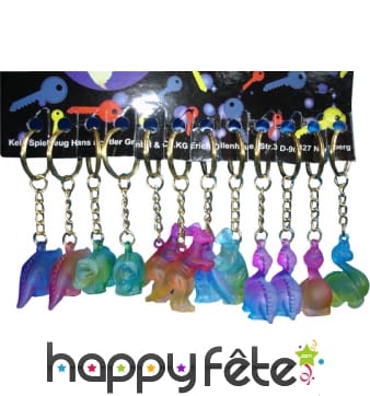 12 porte clefs dinosaures