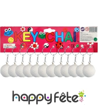 12 porte clefs golf en mousse
