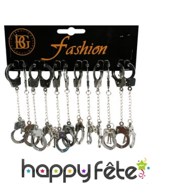 12 porte clefs menottes