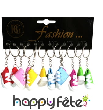 12 porte clefs mini chaussures de sport
