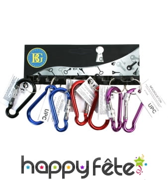 12 porte clefs mousqueton