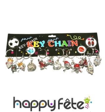12 porte clefs pirate trash