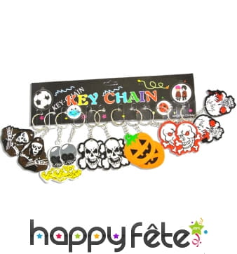 12 porte clefs pirates et Halloween en mousse