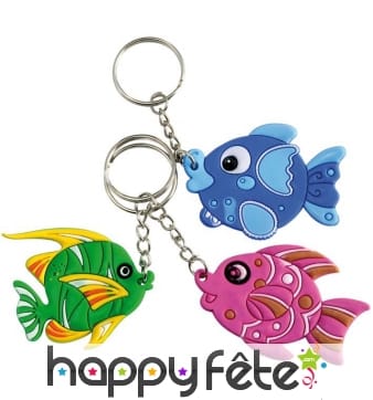 12 porte clefs poissons tropicaux