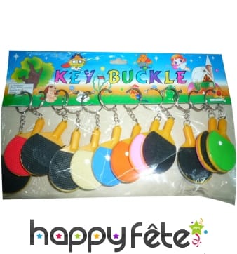 12 porte clefs raquettes de ping pong