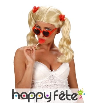 12 Paires de lunettes coeur rouge