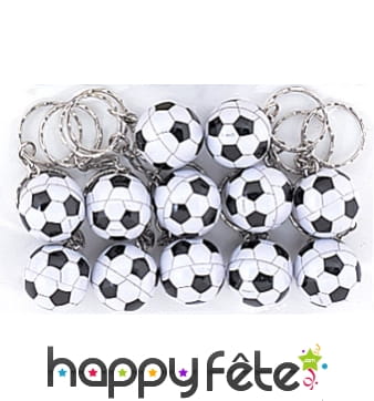 12 petits portes clés ballons de foot