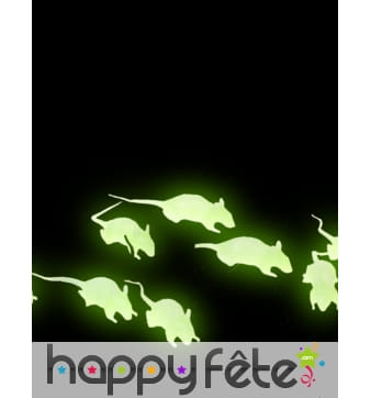 12 petits Rats phosphorescents de 4cm