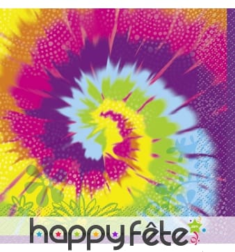 16 serviettes année 70 (33x33 cm) - 2 plis