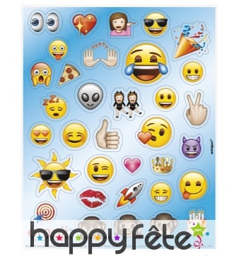 136 Stickers émoticones