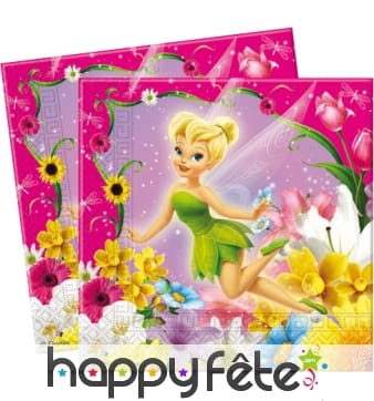 16 serviettes fée clochette