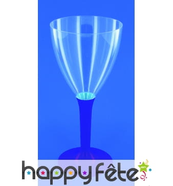 10 verres à vin pied aubergine