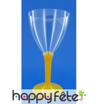 10 verres a vin pied mandarine