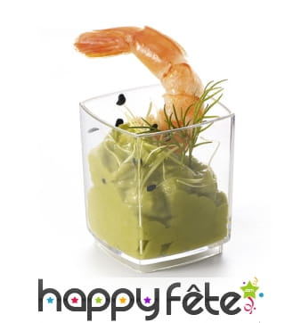 10 verrines mini cub cristal