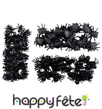 25 Araignées 50 fourmis et 25 mouches en plastique