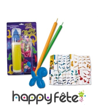 25 Ballons de clown à modeler avec pompe