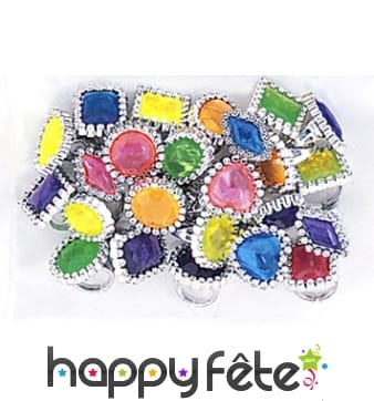 24 Bagues faux diamant