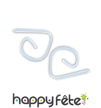 24 Clips de nappe transparents